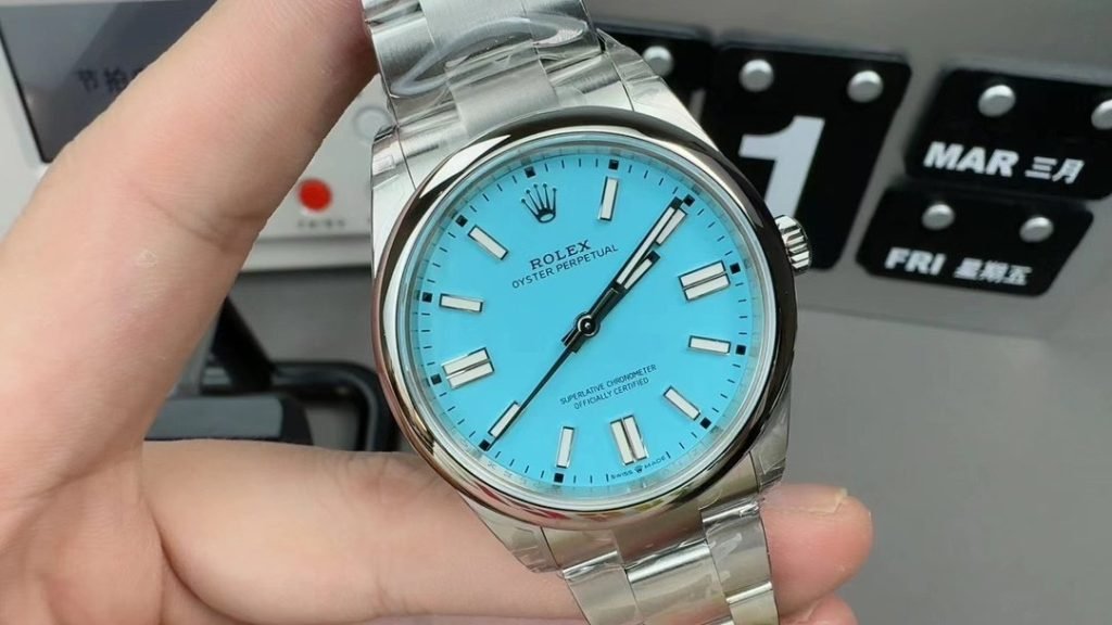 Rolex Light Blue Oyster Mens