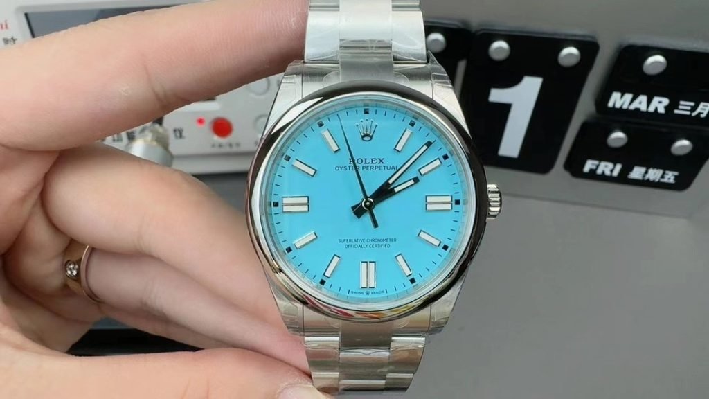 Rolex Light Blue Oyster Mens