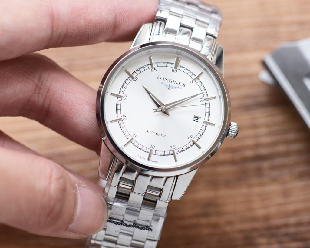 LONGINES Leather Belt Steel Beltmens Beloved Threepin Watch Longines