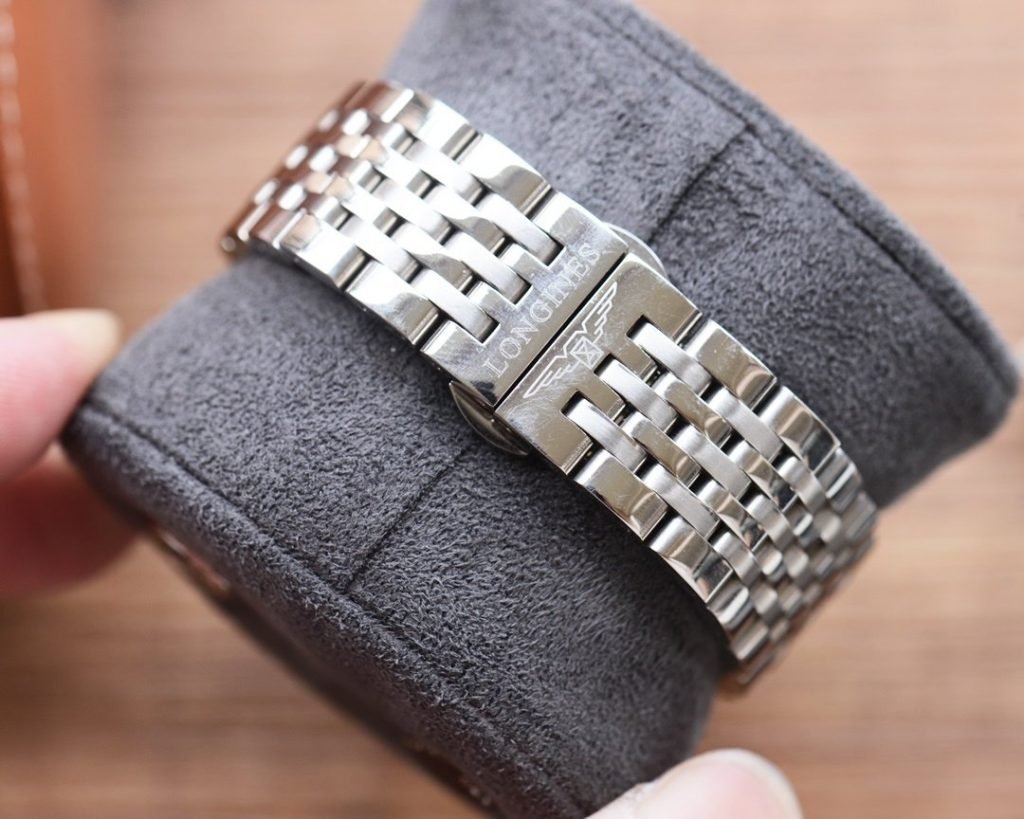 LONGINES Leather Belt Steel Belt Mens Favorite Threepin Watch