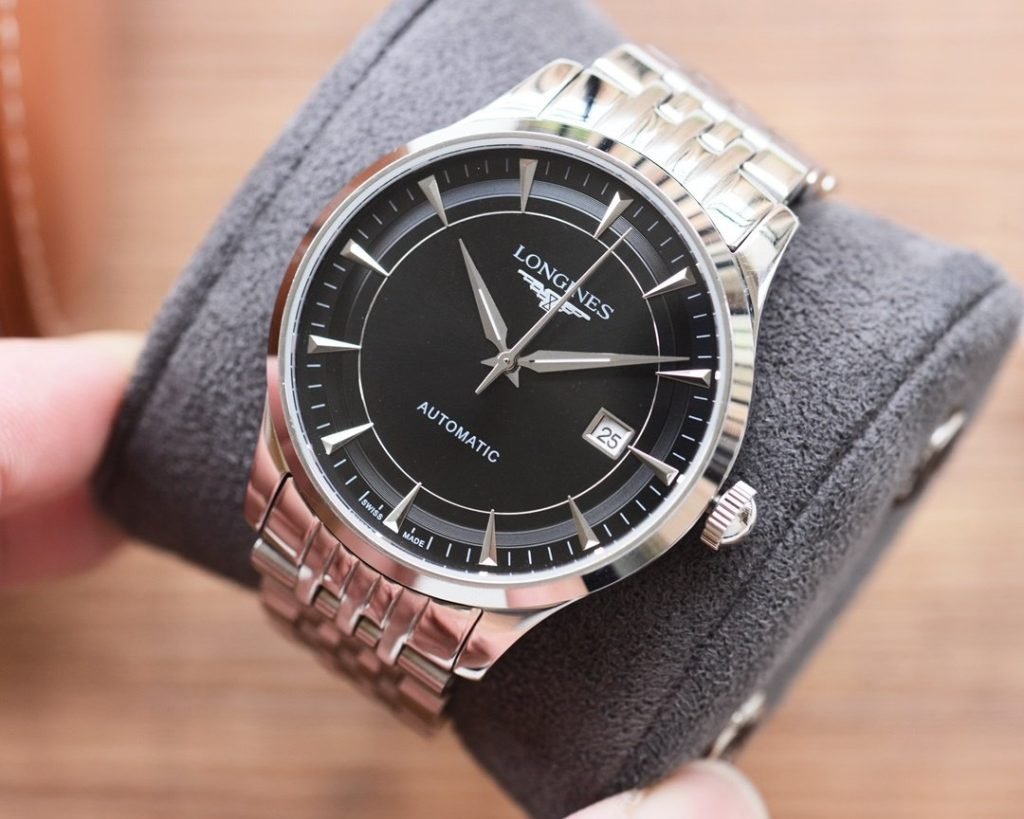 LONGINES Leather Belt Steel Belt Mens Favorite Threepin Watch