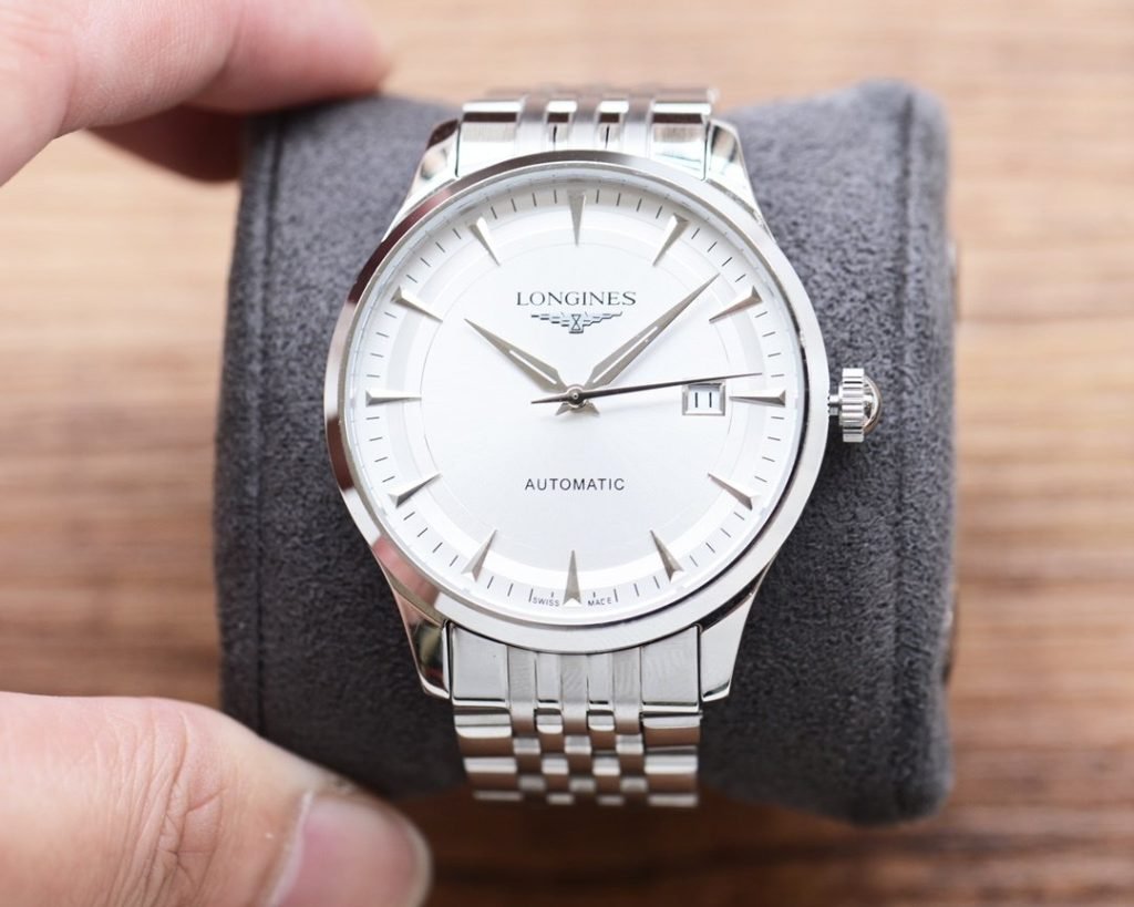 LONGINES Leather Belt Steel Belt Mens Favorite Threepin Watch