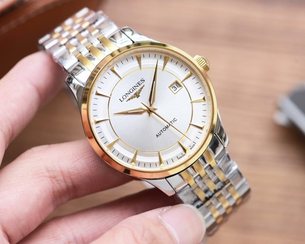 LONGINES Leather Belt Steel Belt Mens Favorite Threepin Watch
