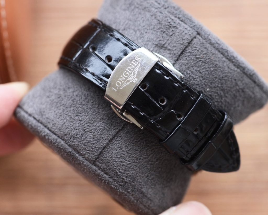 LONGINES White Gold Steel Band 20 Mens Favorite Threepin