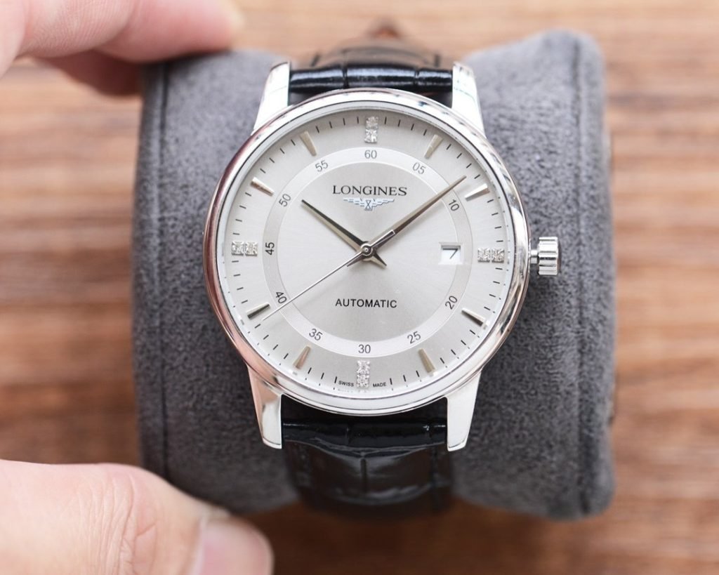 LONGINES White Gold Steel Band 20 Mens Favorite Threepin