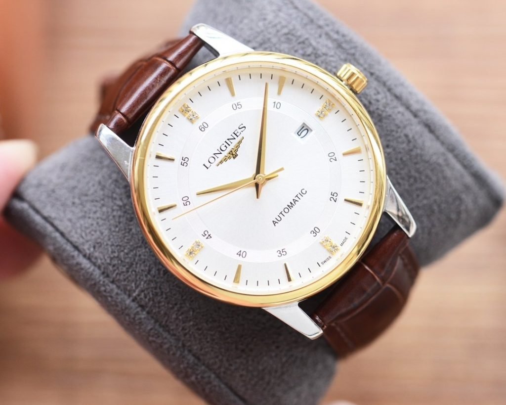 LONGINES White Gold Steel Band 20 Mens Favorite Threepin