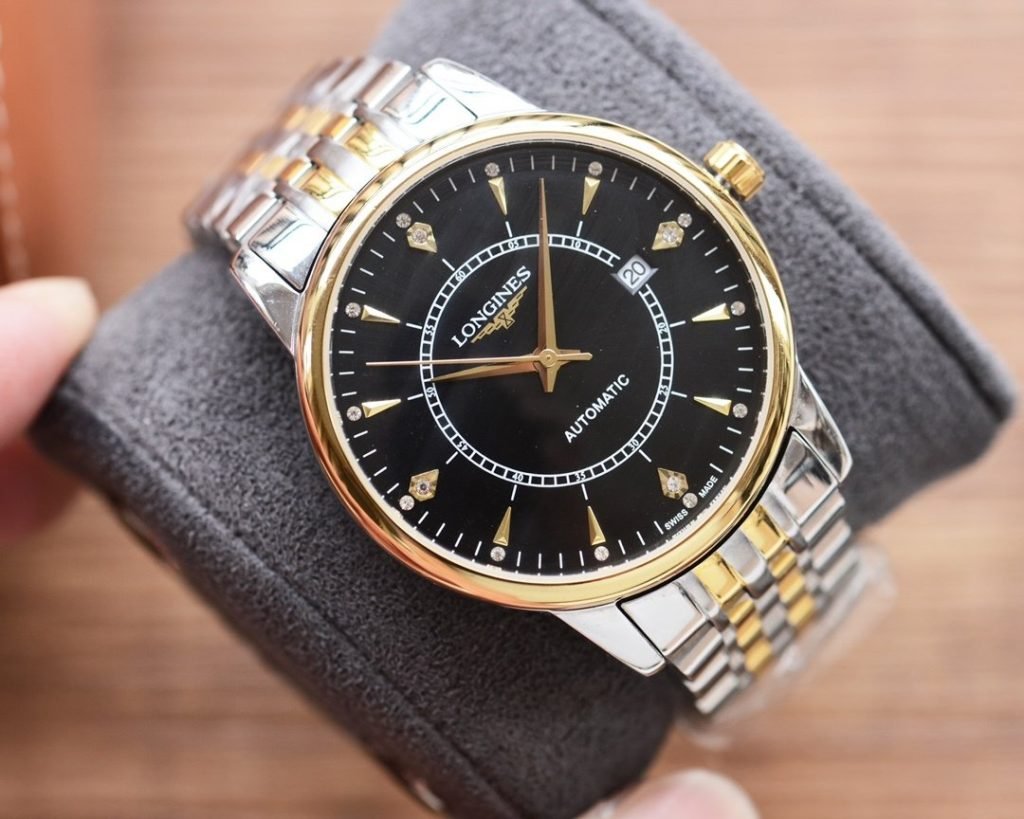 LONGINES White Gold Steel Strap 20 Mens Favorite Threepin