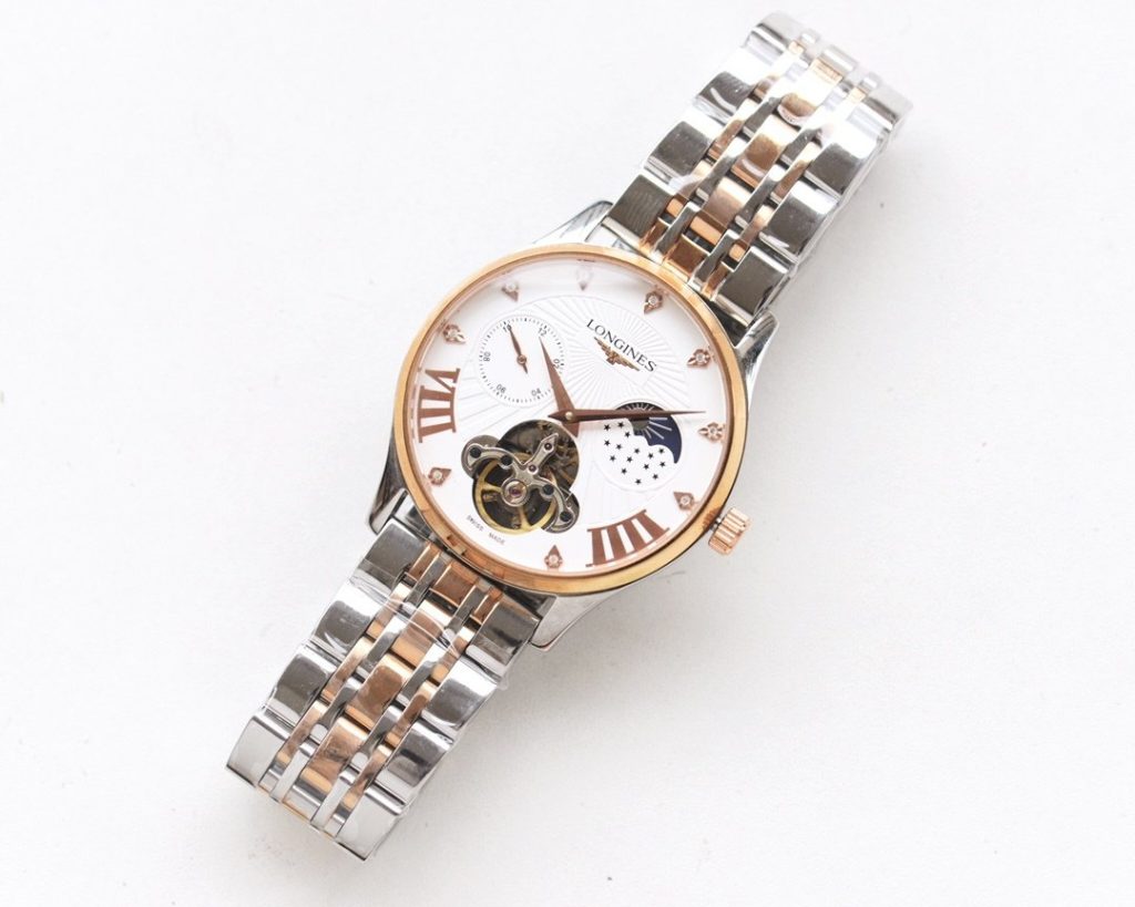 LONGINES White Case L Gold Case Steel Band 20