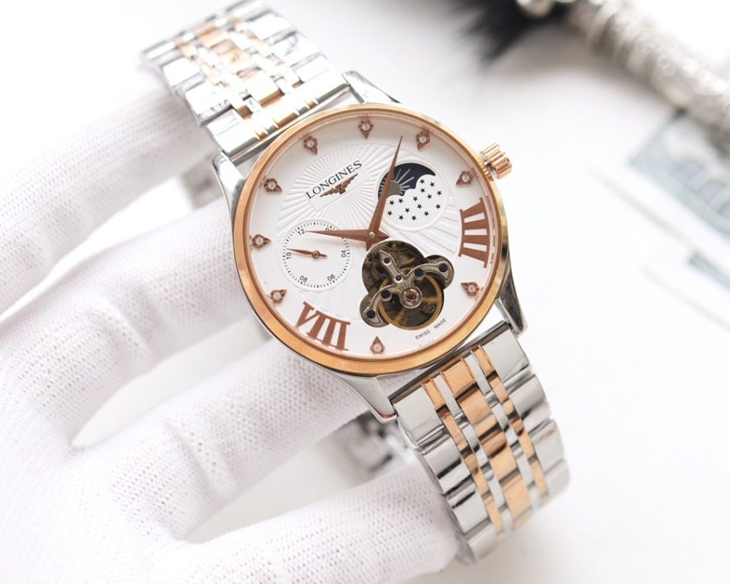 LONGINES White Case L Gold Case Steel Band 20