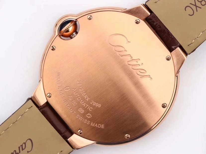 Cartier 42MM Blue Balloon Large Rose Gold ETA2824 Automatic