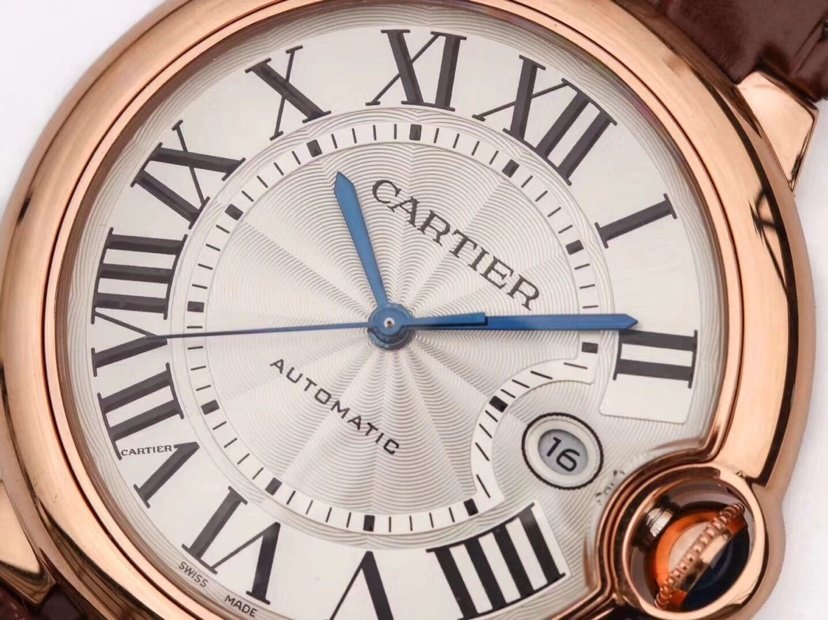 Cartier 42MM Blue Balloon Large Rose Gold ETA2824 Automatic
