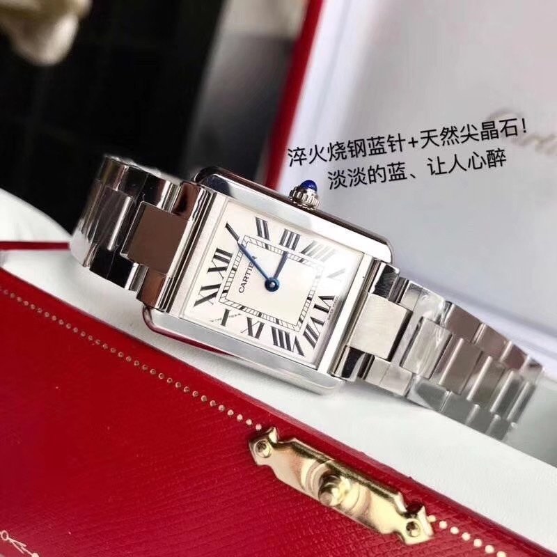 Cartier Steel Strip Style Large Size 3327MM Gauge Diameter
