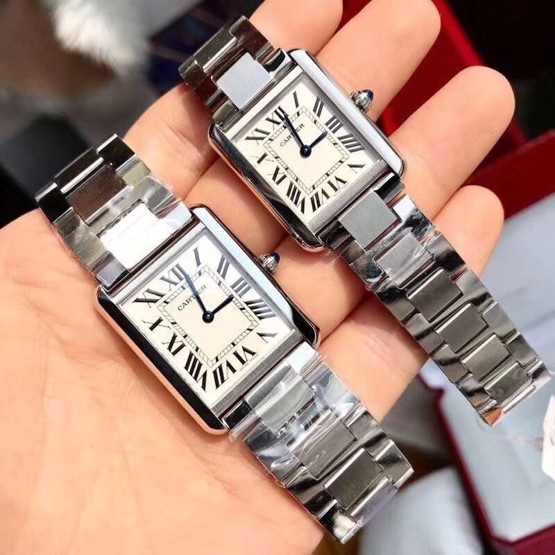 Cartier Steel Strip Style Large Size 3327MM Gauge Diameter