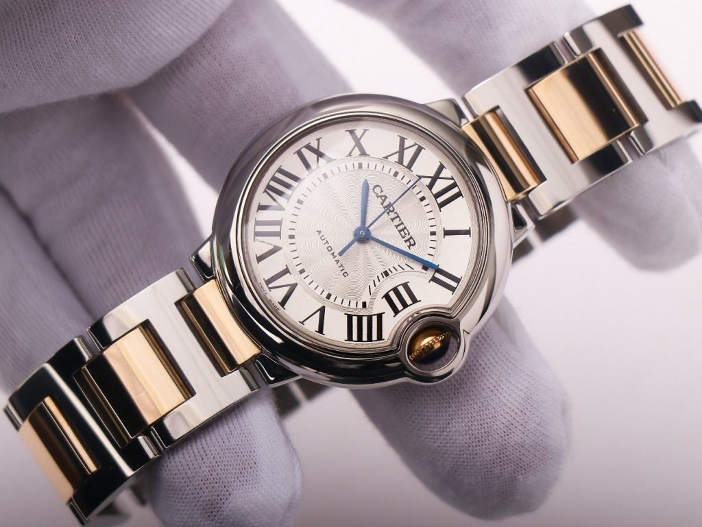Cartier V9 Cartier 18K Goldcovered Blue Balloon Gold Part