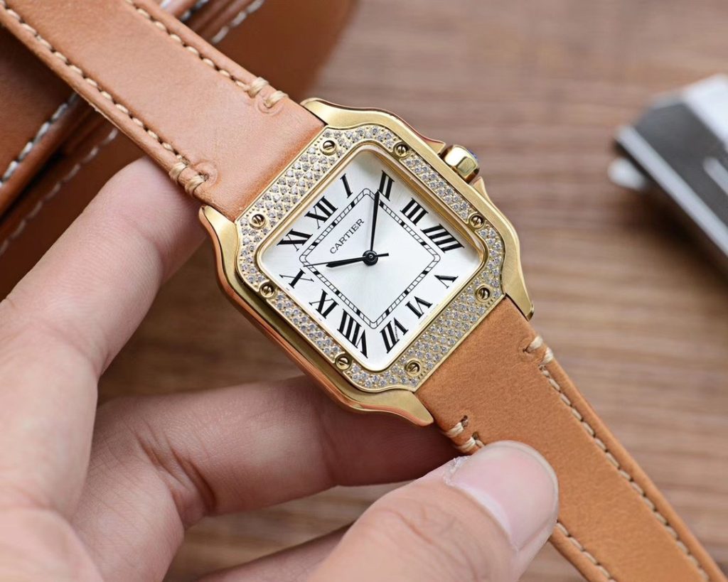 Cartier 520 Valentines DAY Gift Special Counter Womens Santos