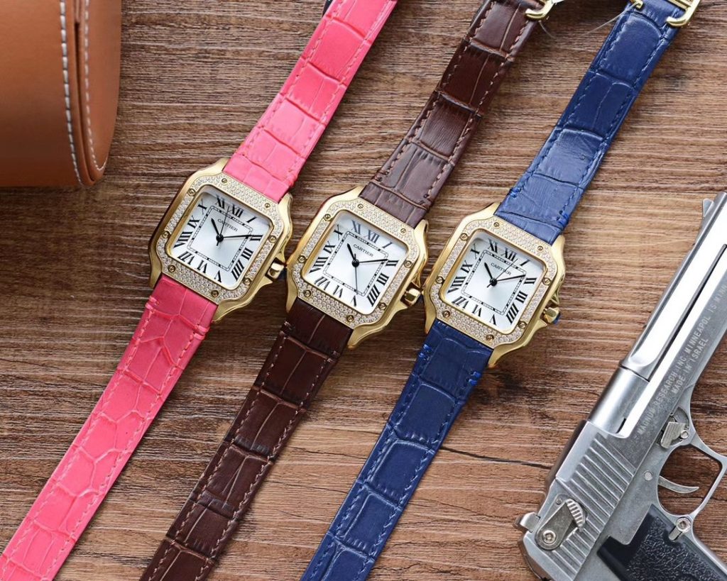 Cartier 520 Valentines DAY Gift Special Counter Womens Santos