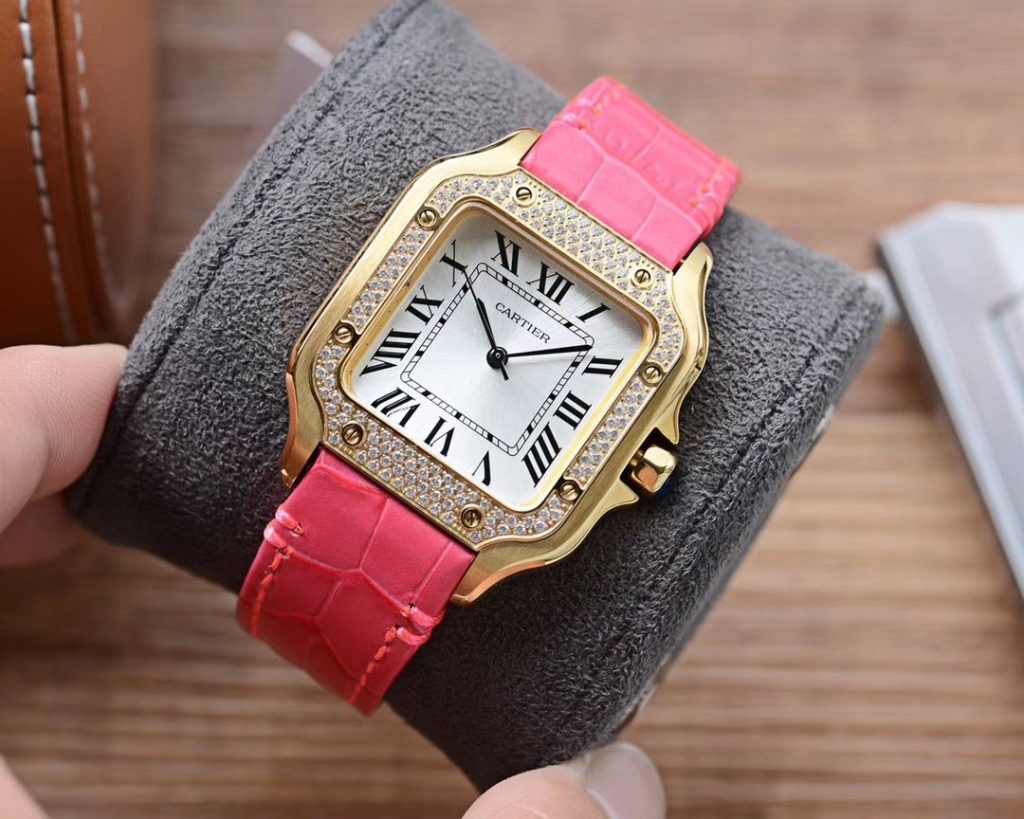 Cartier 520 Valentines DAY Gift Special Counter Womens Santos