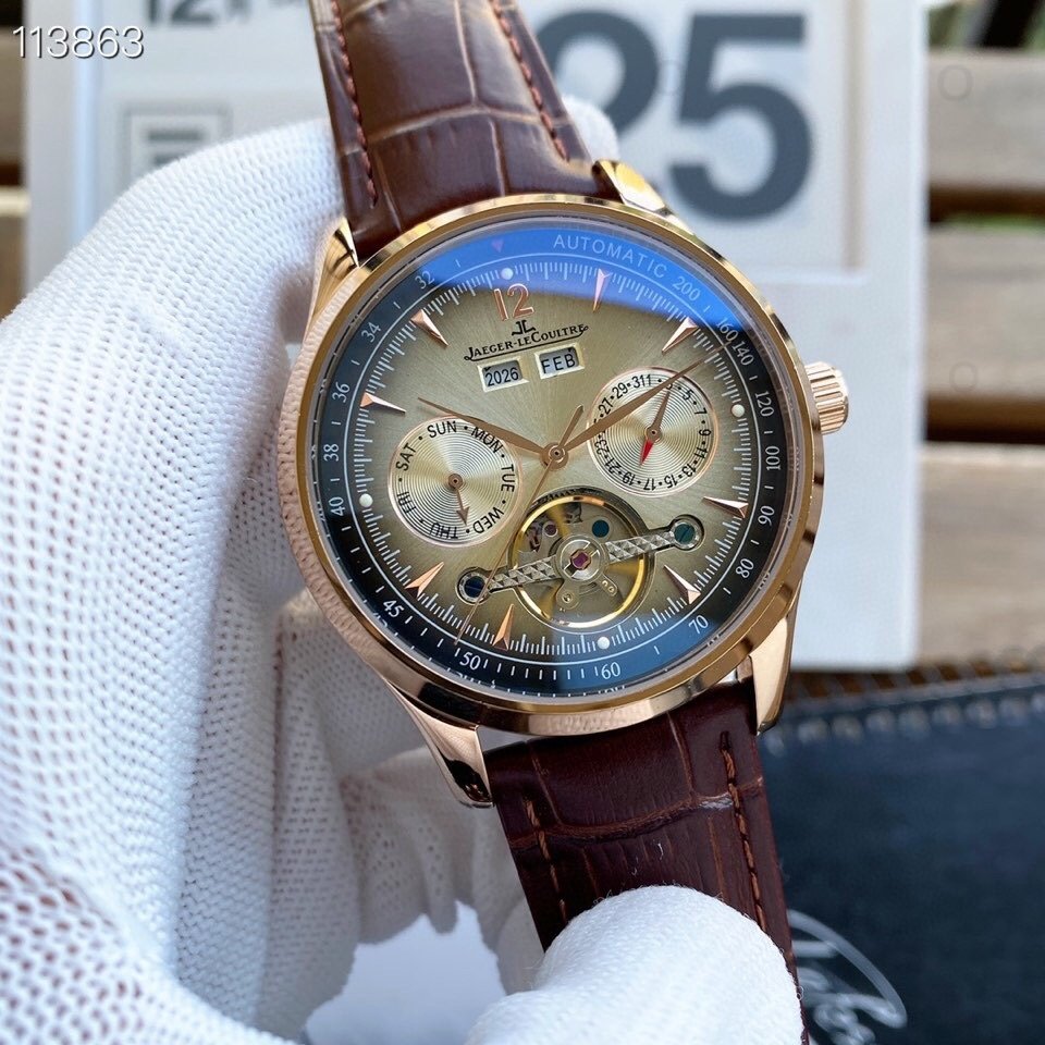 JaegerLeCoultre Jaegerjaeger Lecoultre Mens Watch Master Movement Tourbillon Automatic