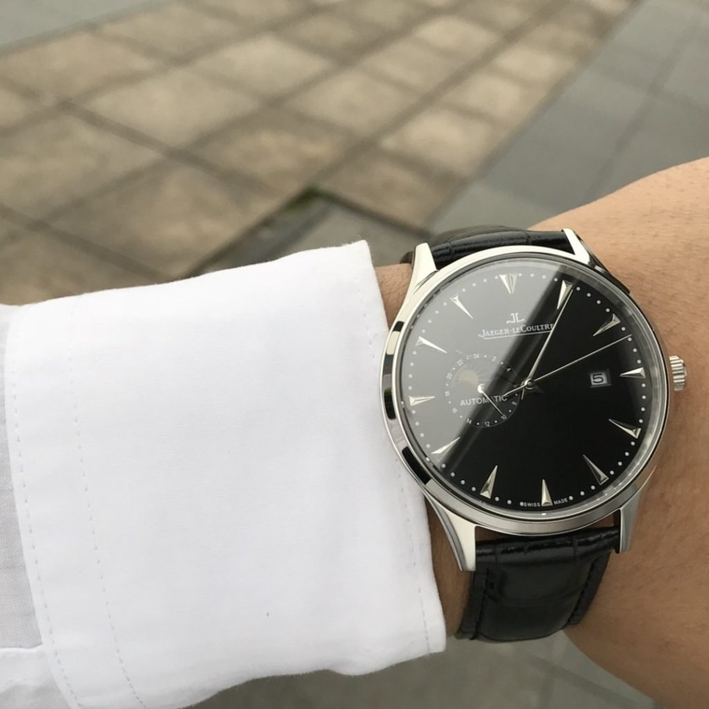 JaegerLeCoultre White Leather Gold 20 Waterproof 5 Degrees Swimmable