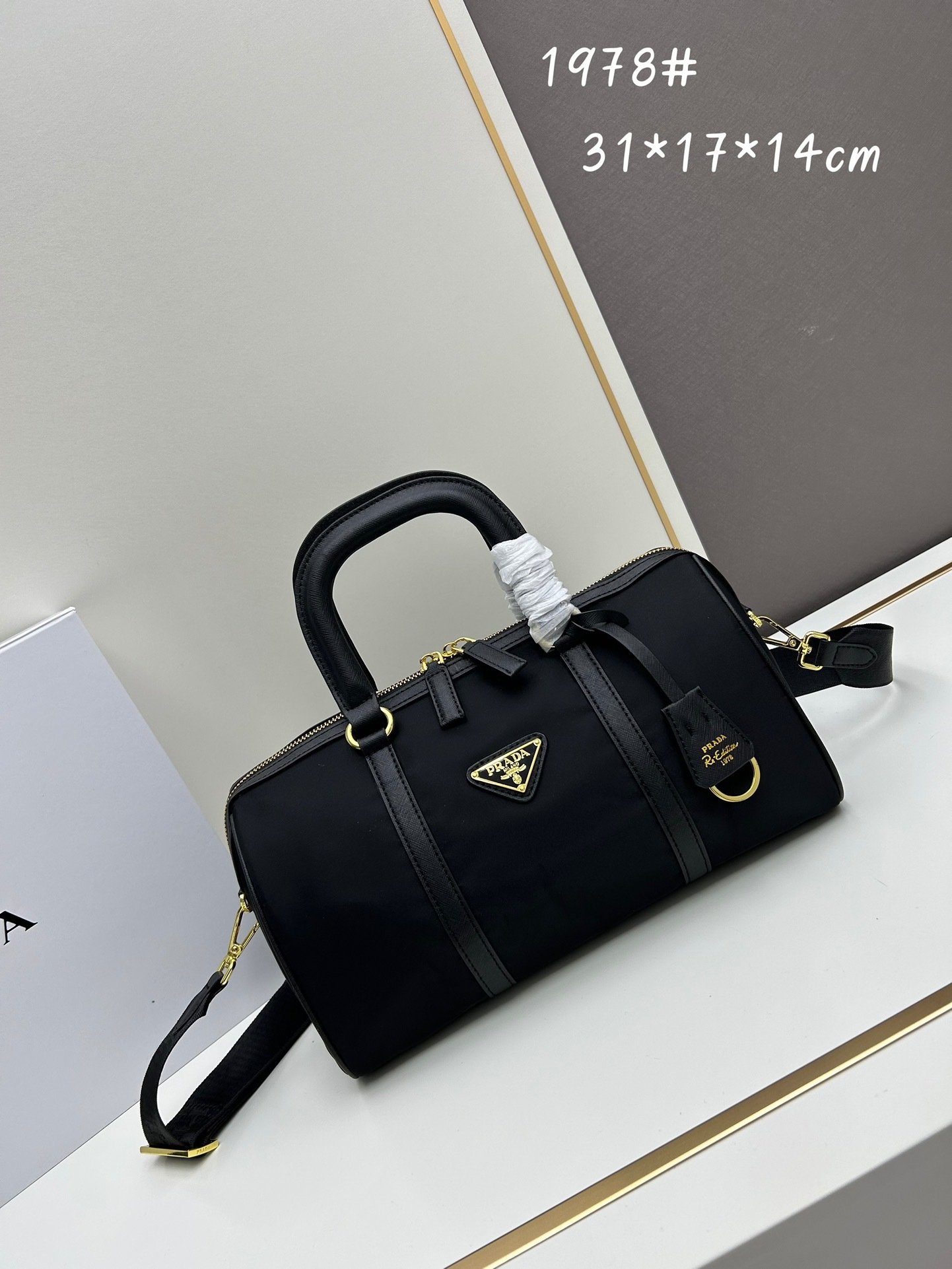 Prada RMB Re-Edition Saffiano Medium Top Handle Bag Crossbody Bag Shoulder Bag 001350