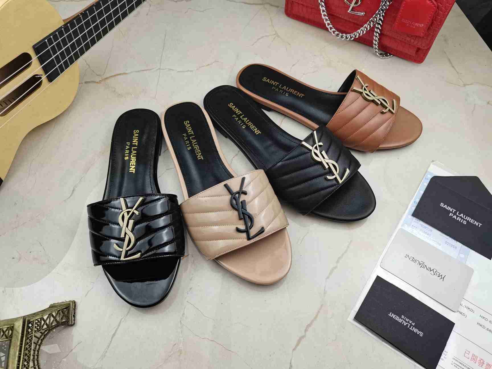 Saint Laurent YSL Logo Sandals 948220