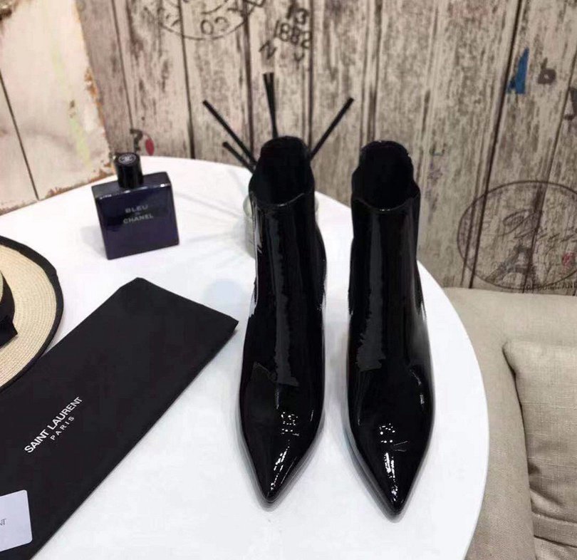 Saint Laurent YSL logo Ankle Boots 901370