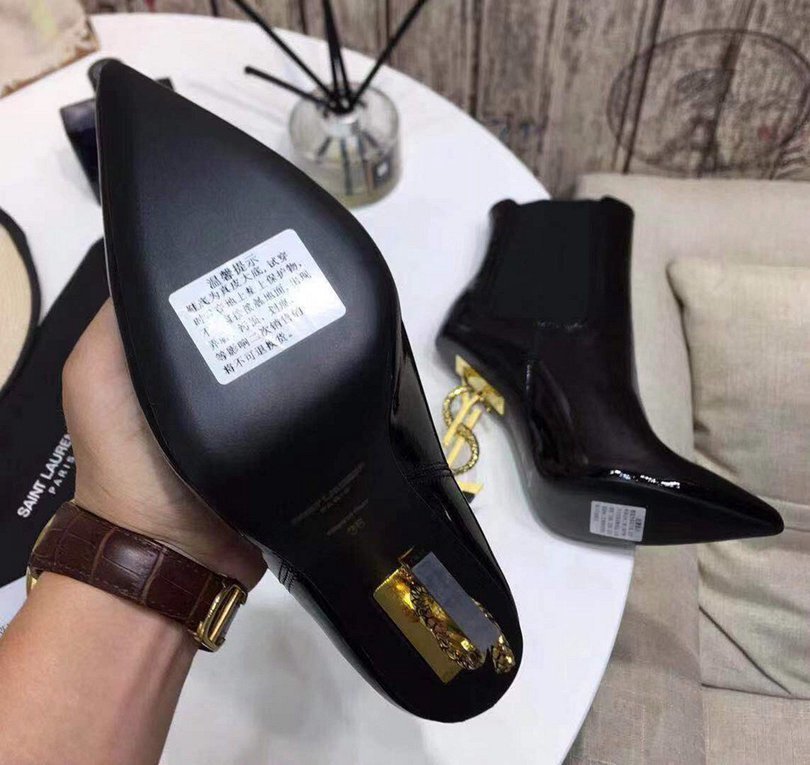 Saint Laurent YSL logo Ankle Boots 901370