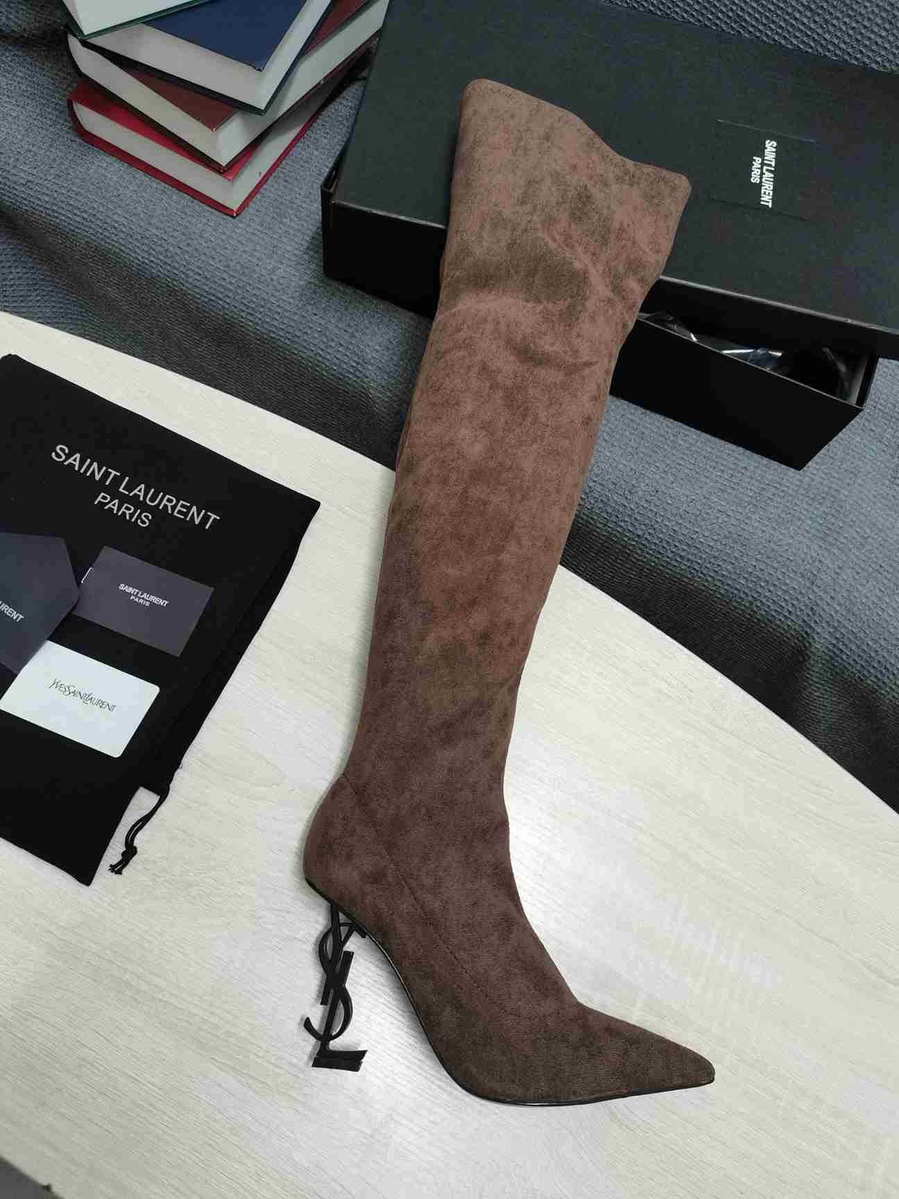 Saint Laurent logo Clour Boots Black 3368400