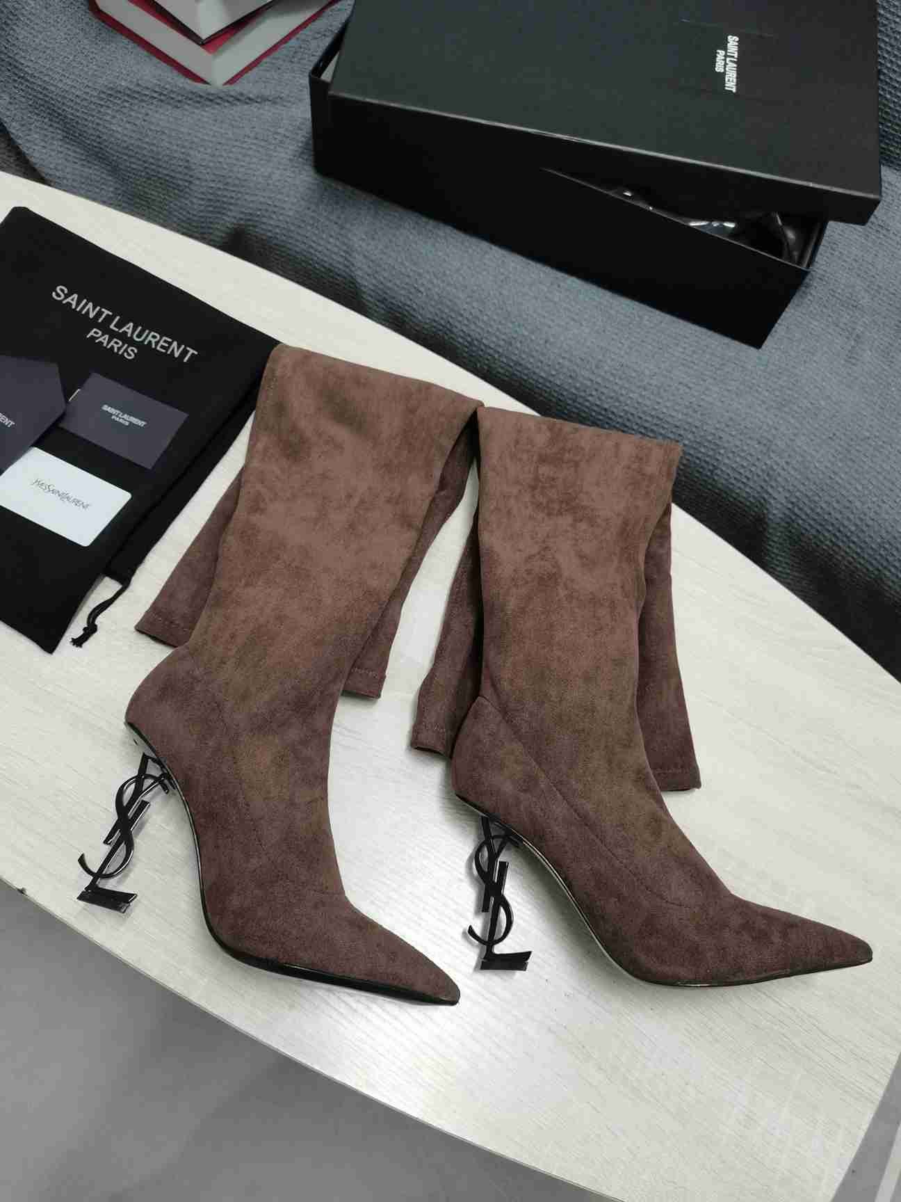 Saint Laurent logo Clour Boots Black 3368400