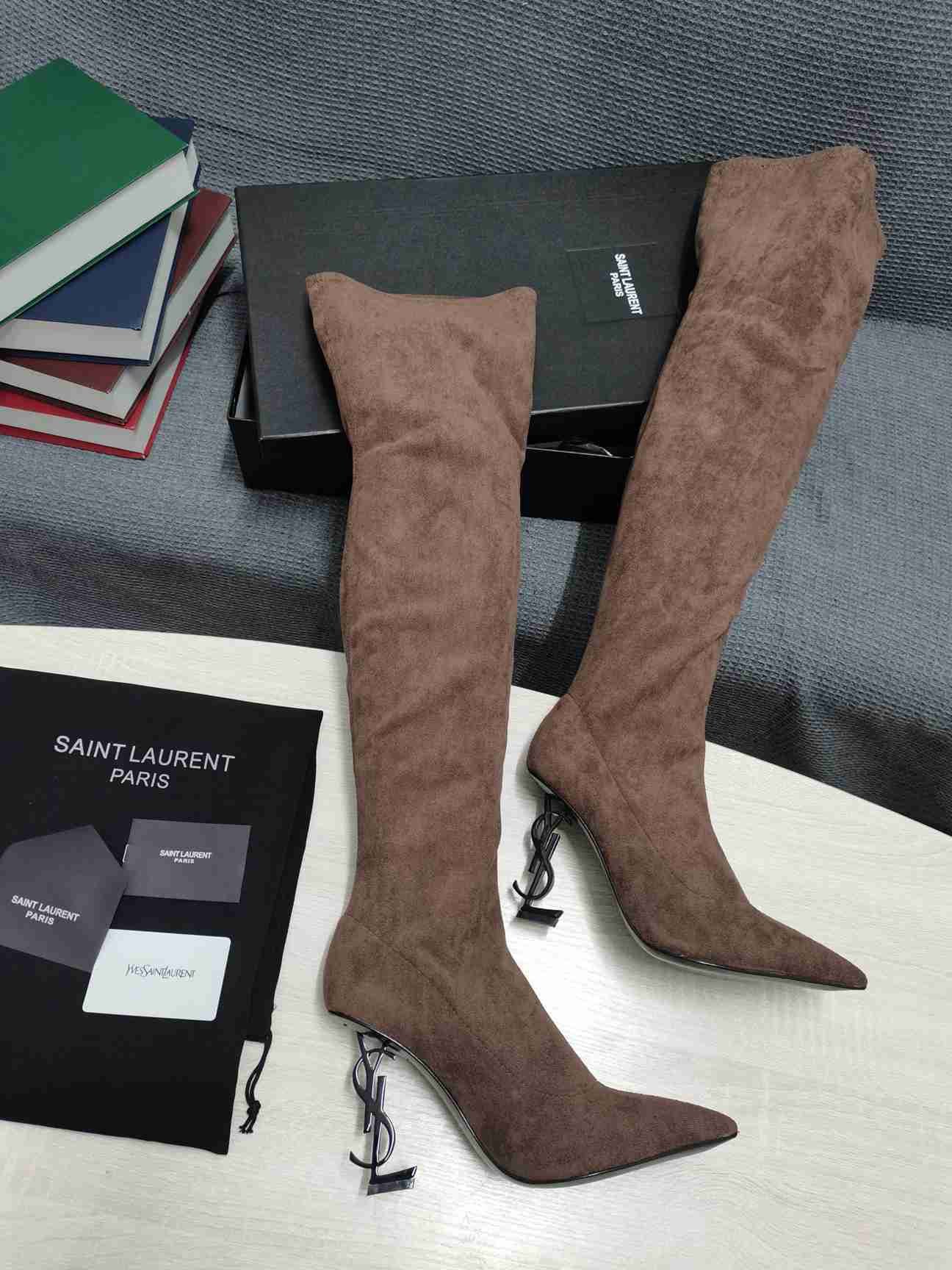 Saint Laurent logo Clour Boots Black 3368400