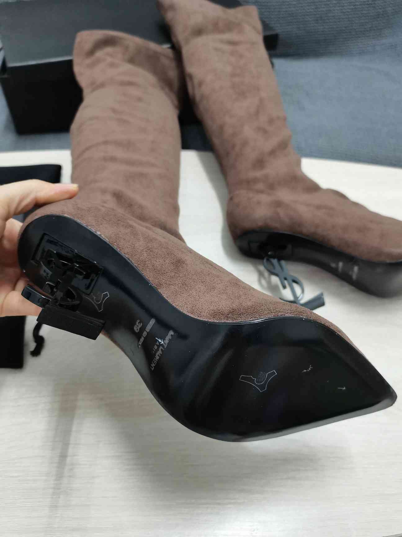 Saint Laurent logo Clour Boots Black 3368400