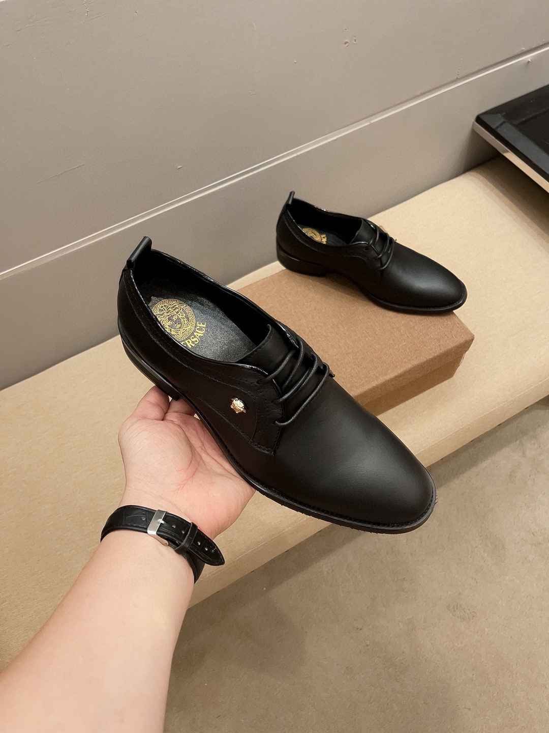 Versace Men’s Leather Dress Shoes 1617230