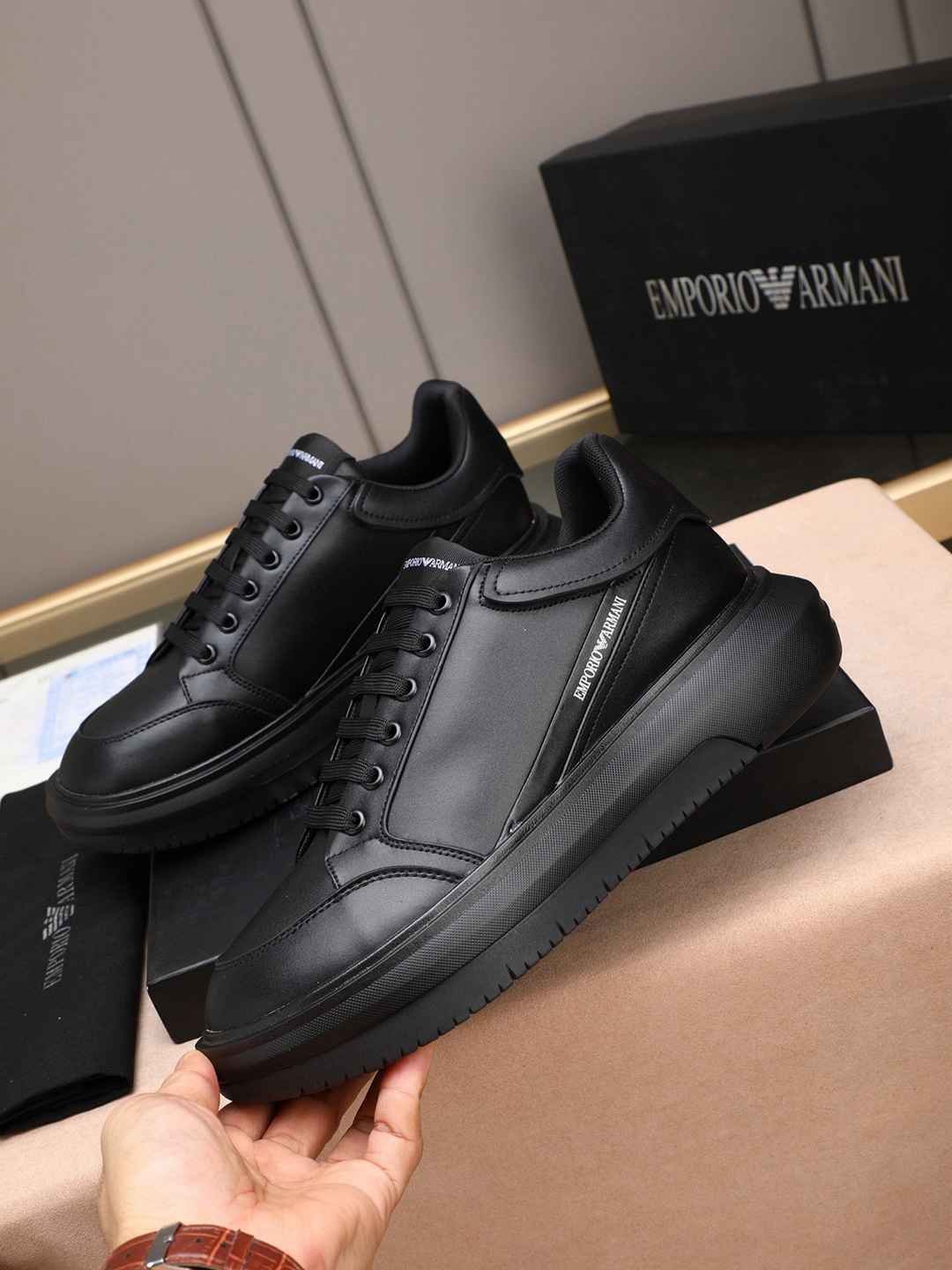 Armani Men’s GIORGIO logo Casual Sneakers Colorway 1 1308260-1
