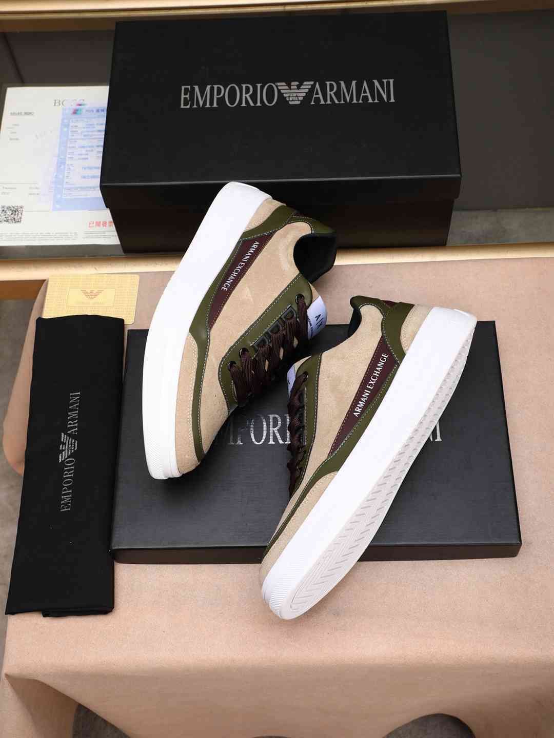 Armani Men’s GIORGIO logo Casual Sneakers Colorway 19 1308230-19