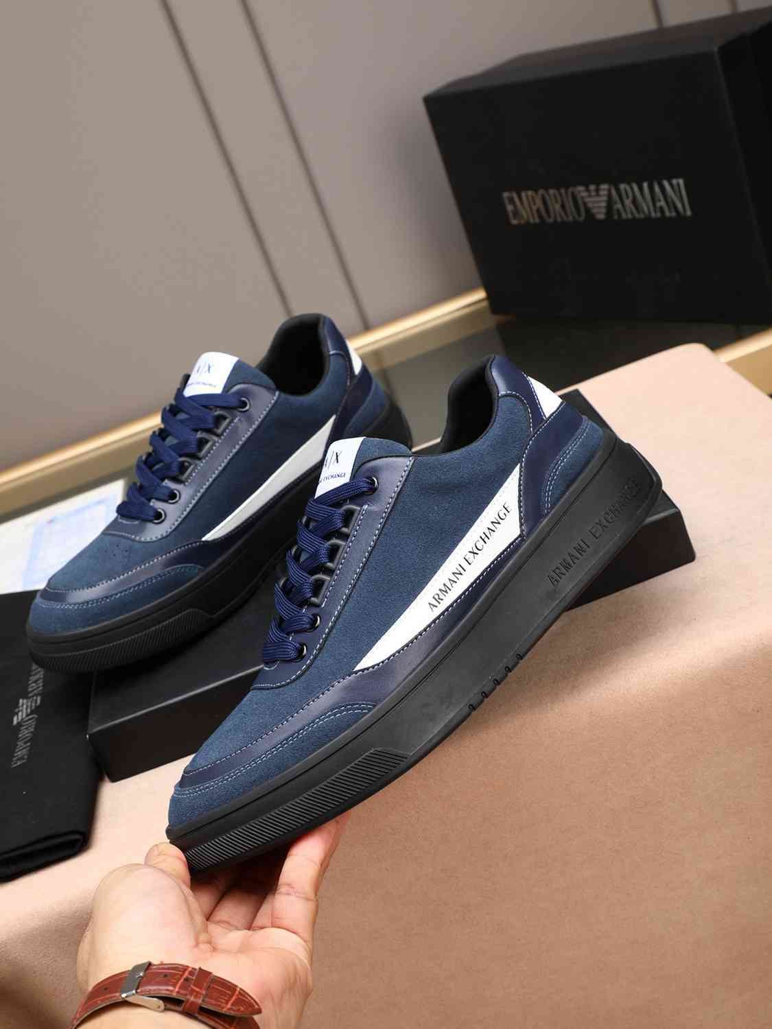 Armani Men’s GIORGIO logo Casual Sneakers Colorway 17 1308230-17