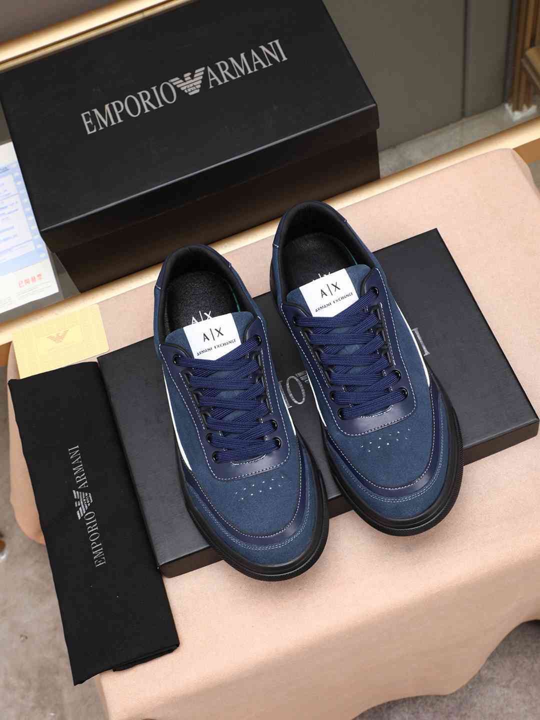 Armani Men’s GIORGIO logo Casual Sneakers Colorway 17 1308230-17