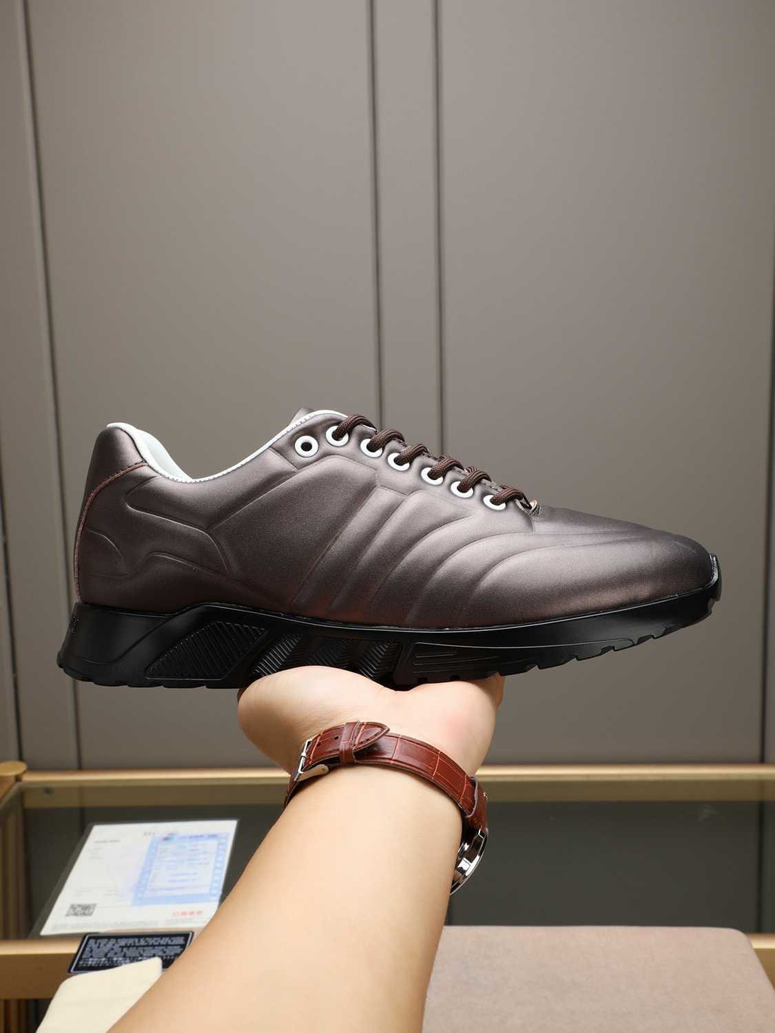 Armani Men's Giorgio Kint-and-Leather Sneakers 1308270