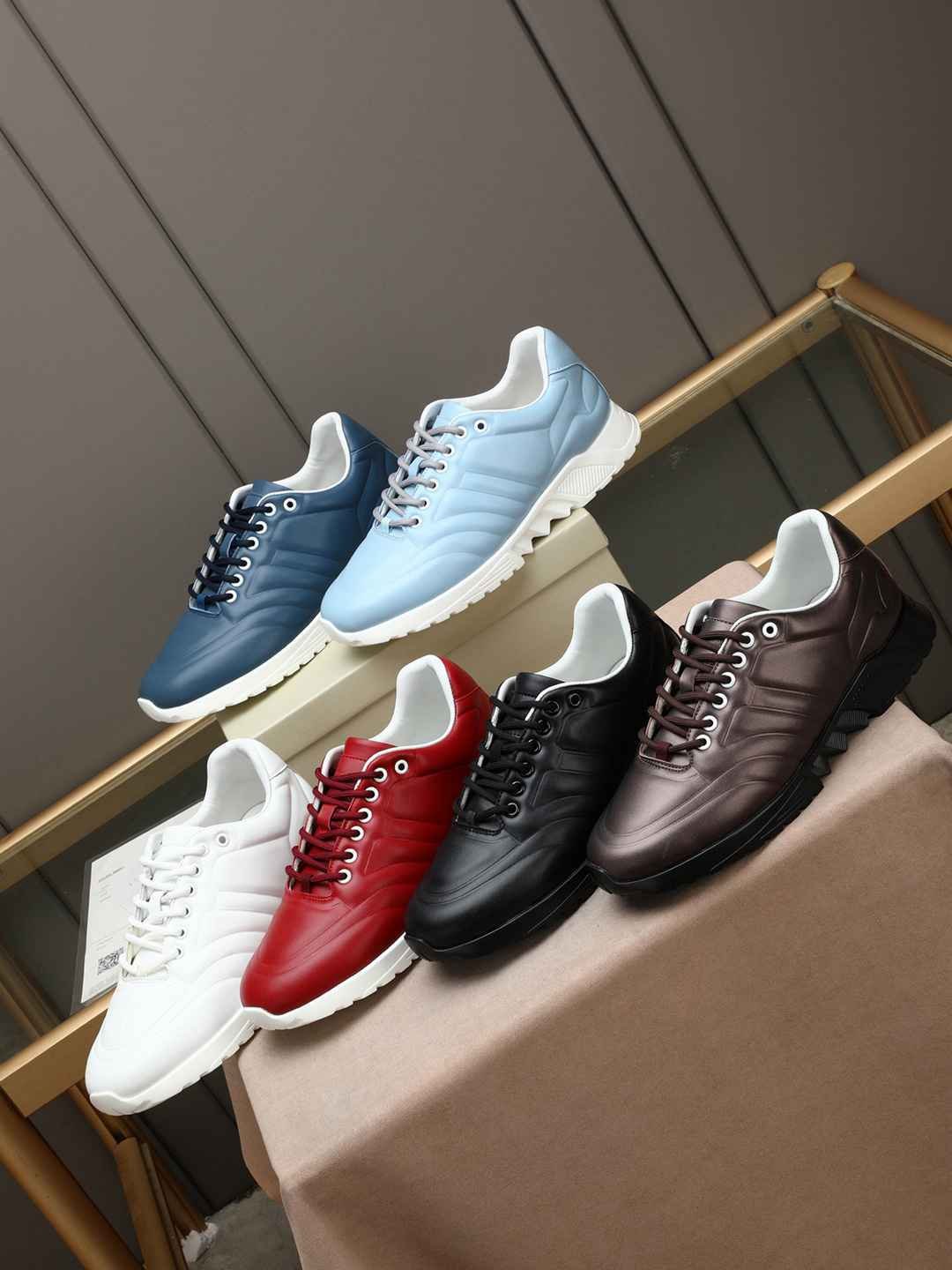 Armani Men’s Giorgio Kint-and-Leather Sneakers 1308270