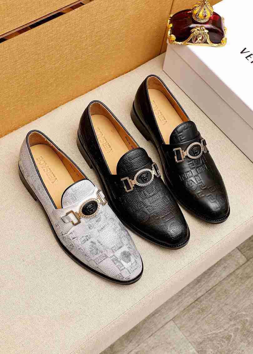 Versace Calfskin leather Dress Shoes 1615251