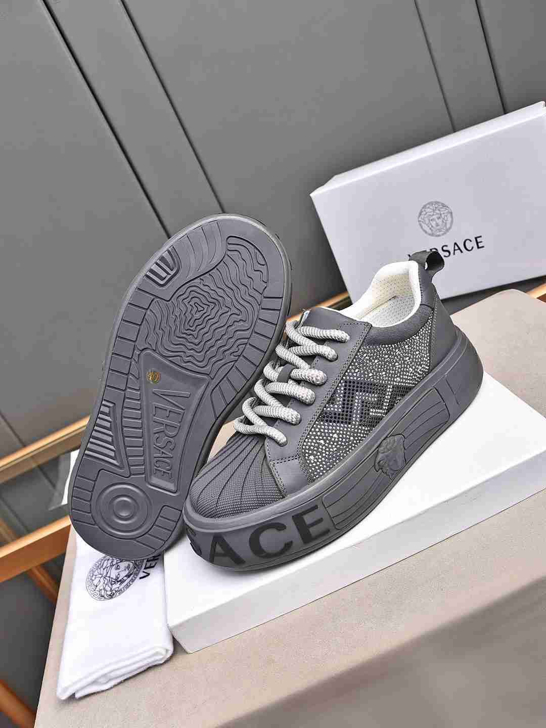 Versace Men’s Leather Low-Top Sneakers Colorway 1 1308290-1
