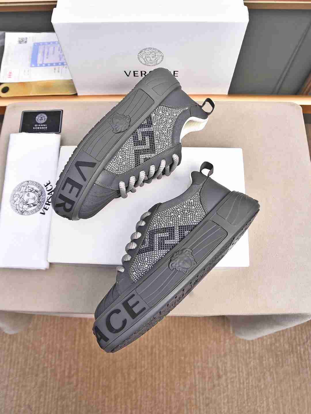 Versace Men’s Leather Low-Top Sneakers Colorway 1 1308290-1