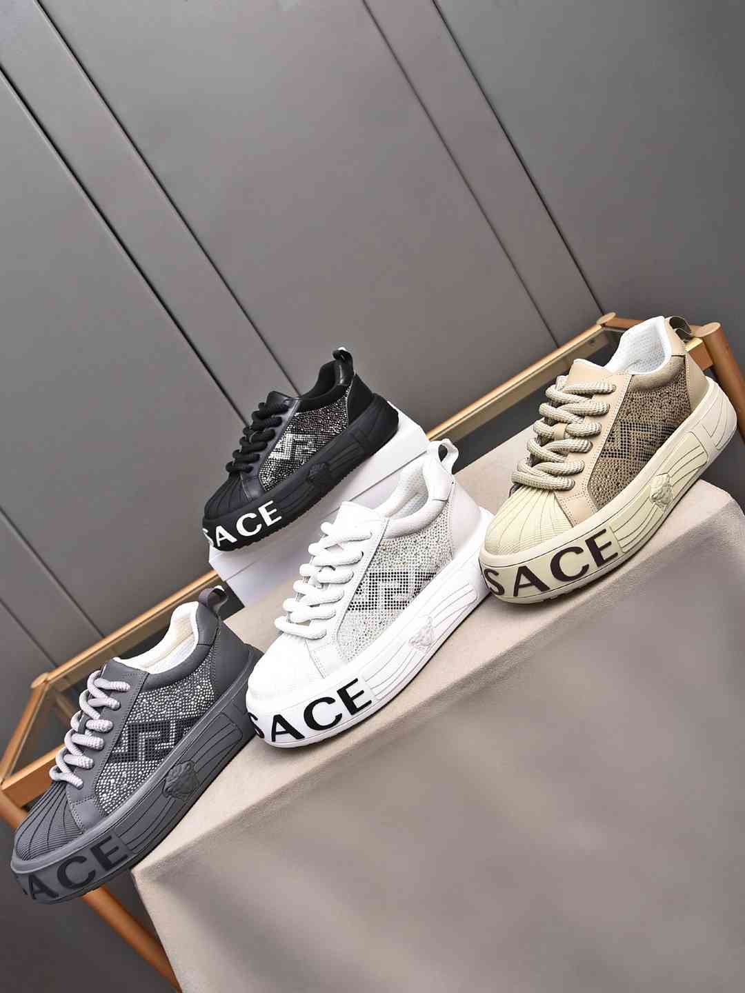 Versace Men’s Leather Low-Top Sneakers Colorway 1 1308290-1