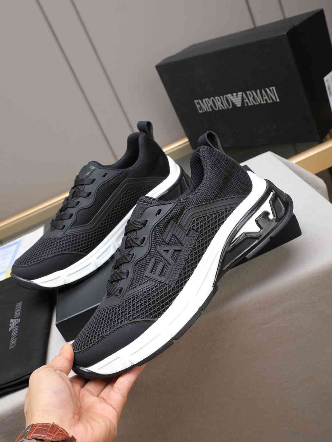 Armani Leather Designer Sneakers Colorway 21 1308240-21
