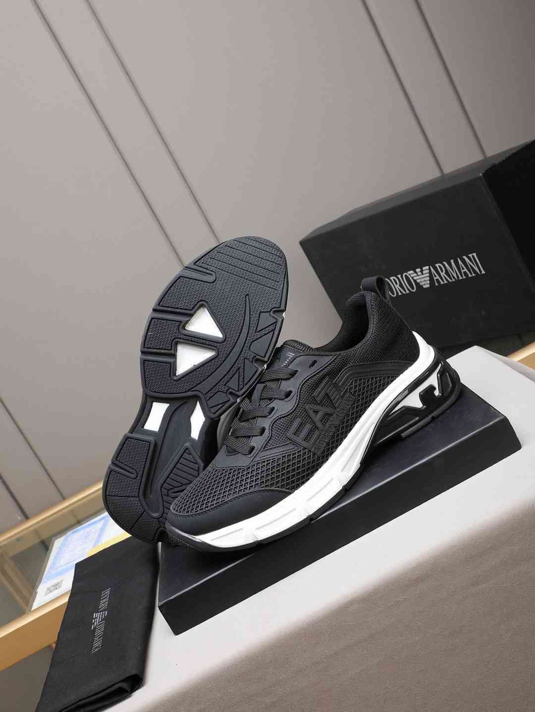 Armani Leather Designer Sneakers Colorway 21 1308240-21
