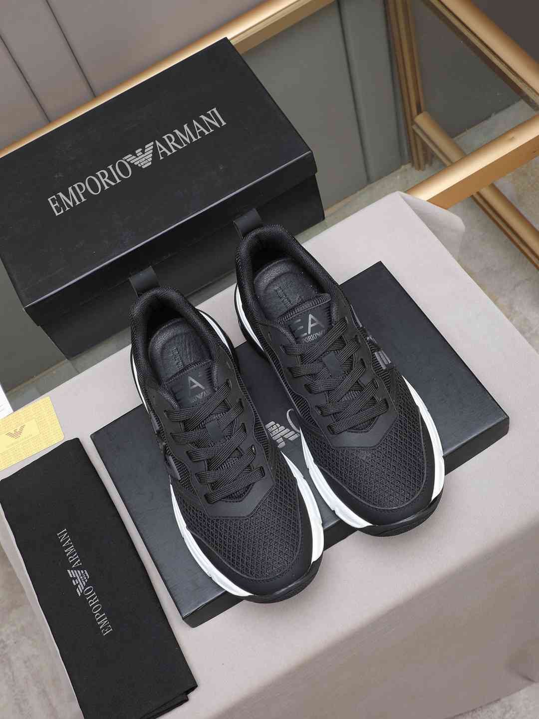 Armani Leather Designer Sneakers Colorway 21 1308240-21