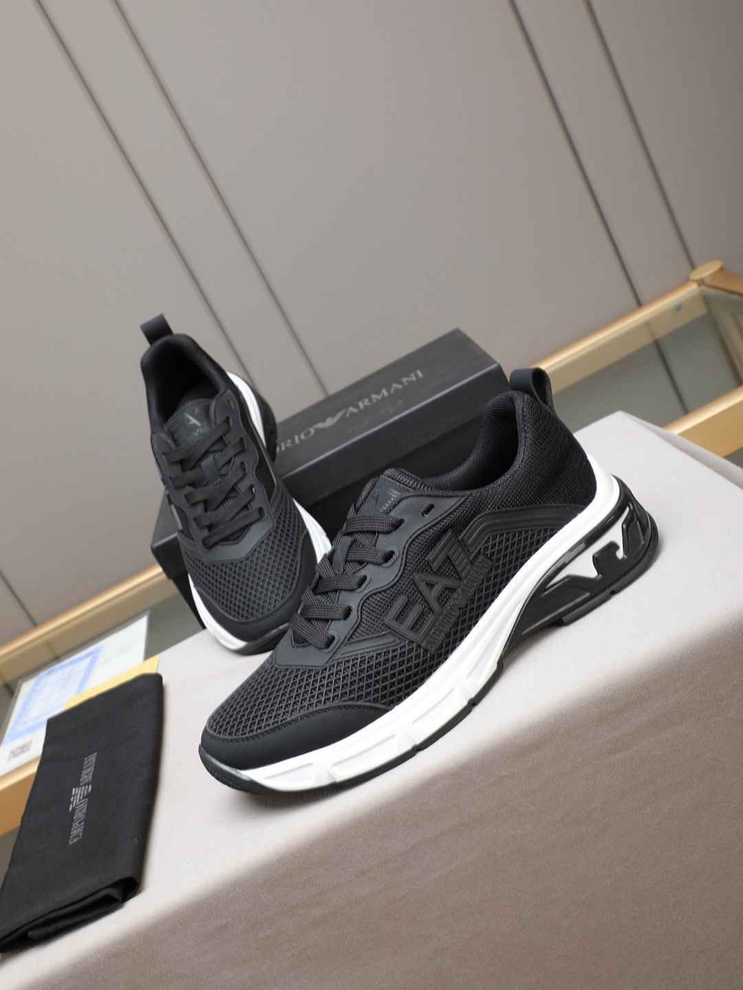 Armani Leather Designer Sneakers Colorway 21 1308240-21