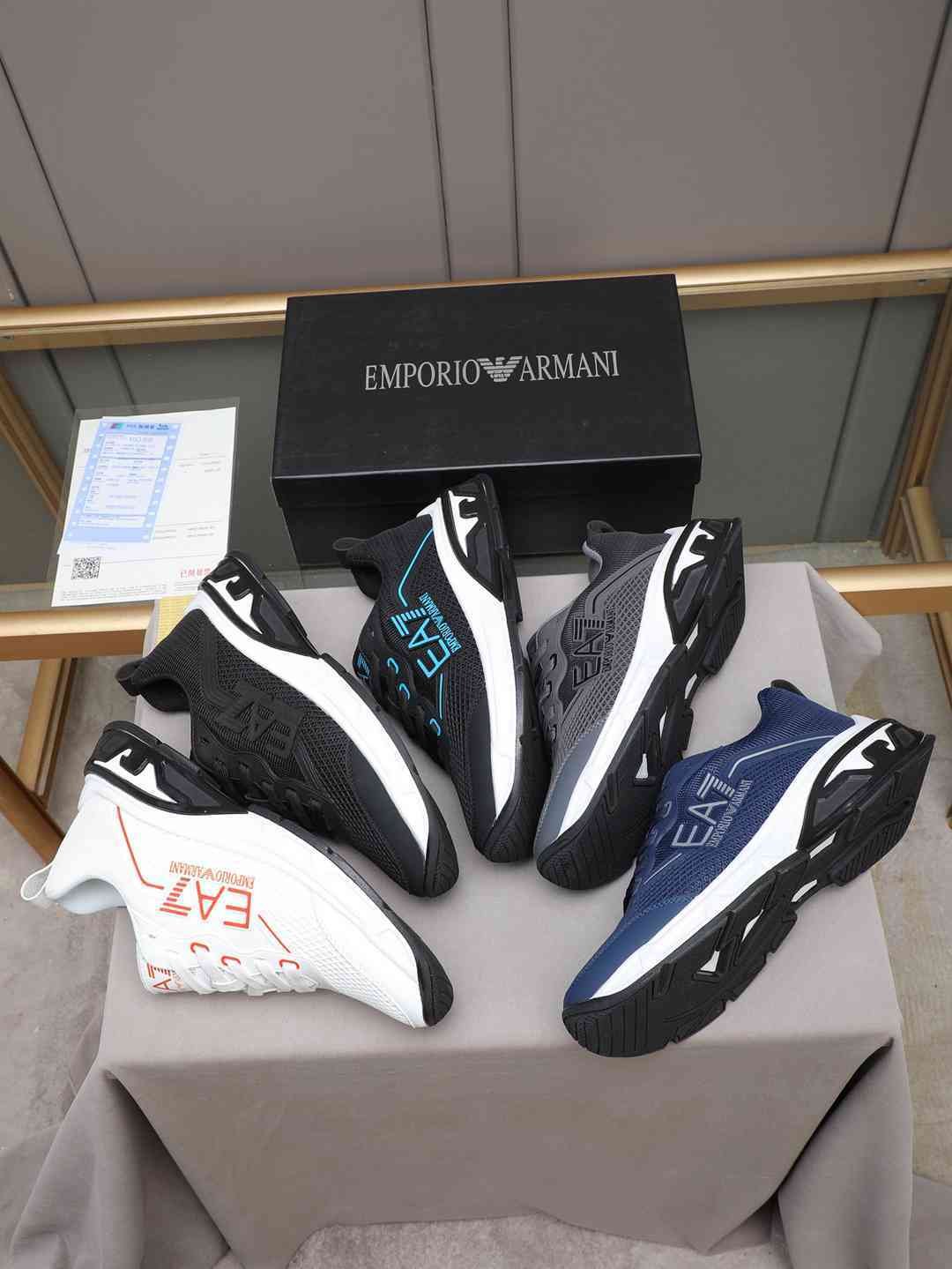 Armani Leather Designer Sneakers Colorway 21 1308240-21