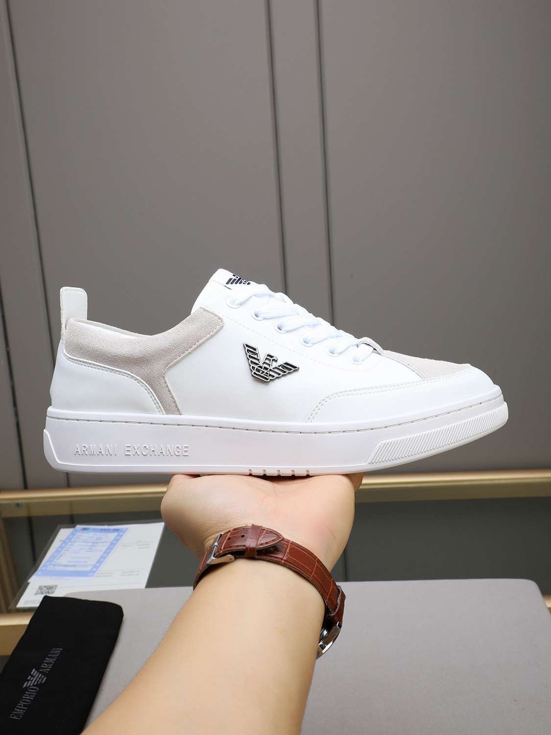 Armani Men's GIORGIO logo Casual Sneakers Colorway 13 1308230-13
