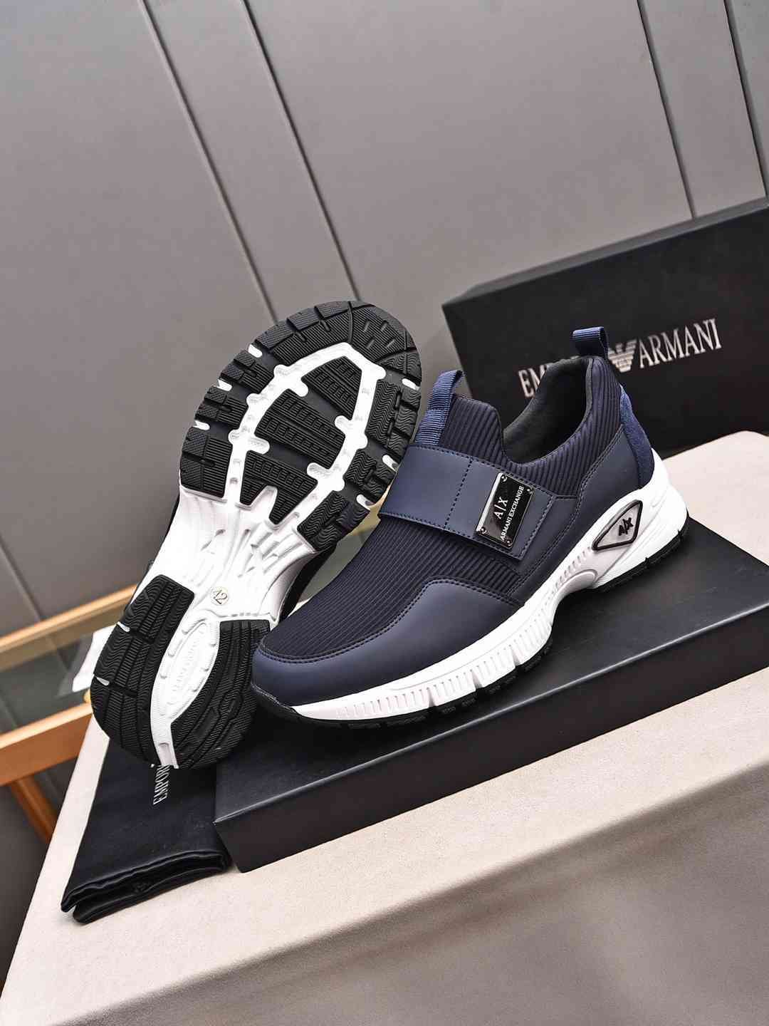 Armani Leather Designer Sneakers Colorway 14 1308240-14