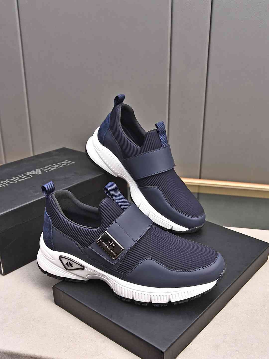 Armani Leather Designer Sneakers Colorway 14 1308240-14